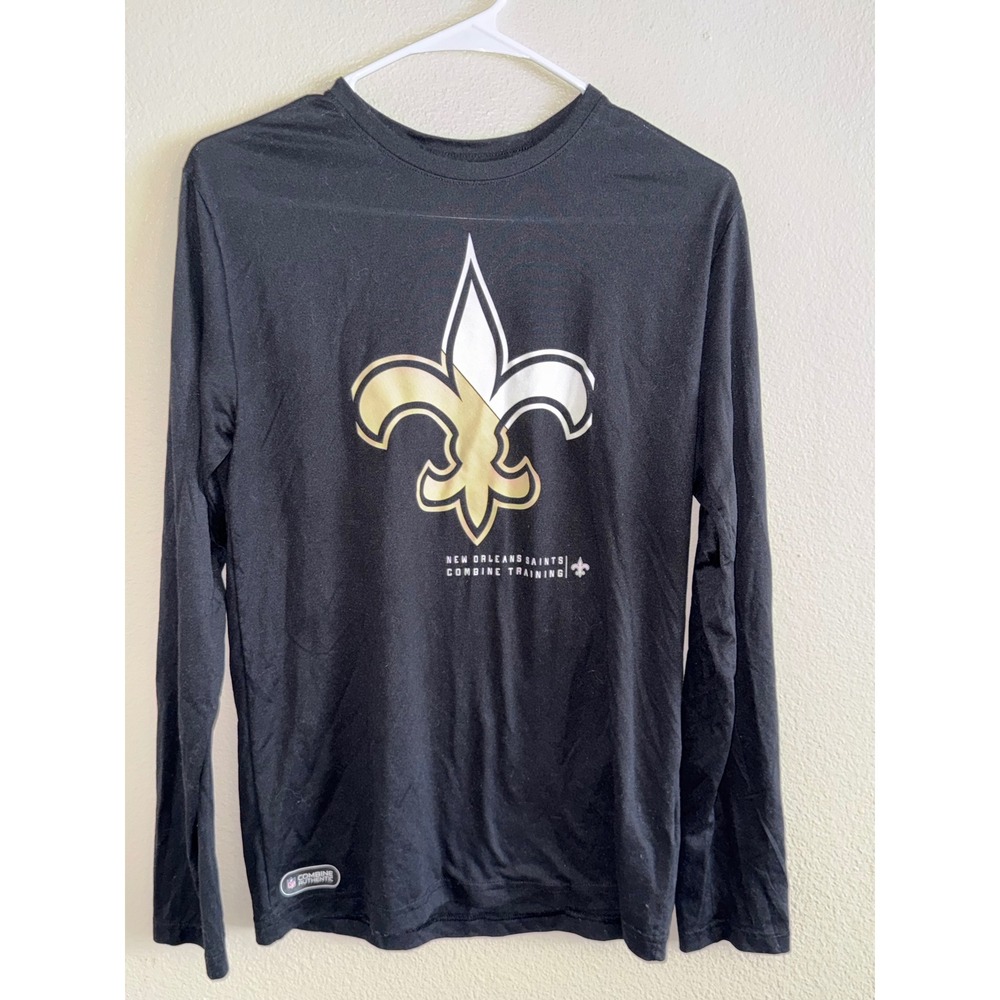New Era NFL New Orleans Saints Combine Training Long Sleeve Shirt Kids Small
